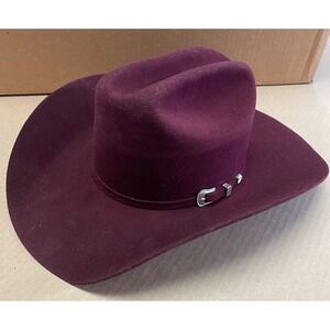 Baileys Felt Cowboy Hat Cherry Laquer 7 1/8 4X Lightning Western Rodeo NWT